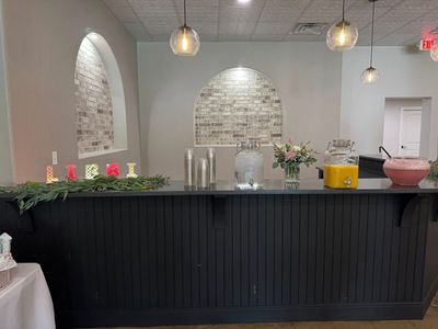 Baby shower beverage bar