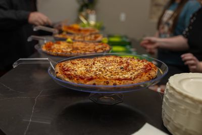 Pizza catering served at a Paris Venue event