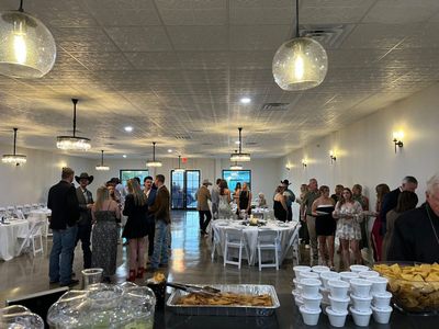 Wedding reception guests mingling at Paris Venue